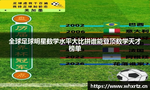 全球足球明星数学水平大比拼谁能登顶数学天才榜单
